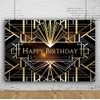 Leyiyi 7x5ft Great Gastby Photography Backdrops Luxury Geometric 1920s Black