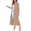 Bluetime Women Floor Length Open Front Cardigan Lightweight Long Sleeve