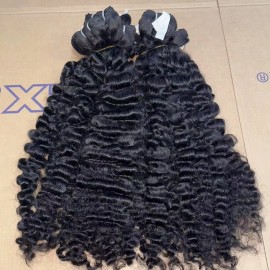 Pixie Curl Bundles 100% Human Hair Extensions Unprocessed Vietnamese Raw Hair Bundlescolor: 1pcs burmese curly, Stretched Length: 22"