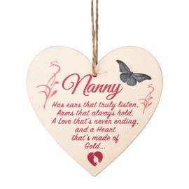 Nanny Gifts for Birthday Nanny Ornament Thank You Gifts for Nanny Appreciation Gifts Heart Nanny Plaque Decorative Signage Nanny Wooden Sign Nanny Christmas Wedding Mothers Day Gifts Nanny Gift Ideas