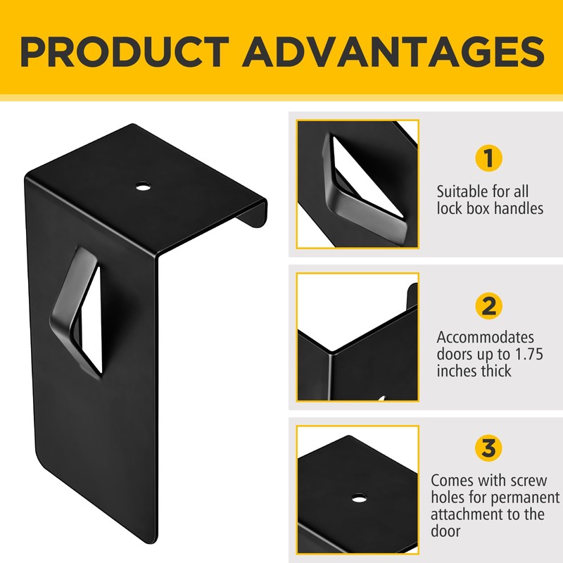 8 Pcs Lockbox Door Mount Bracket Heavy Duty Lockbox Over