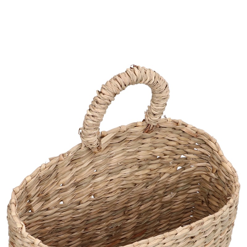 Hanging Basket Seagrass Woven Wall Hanging Storage Basket Organizer for