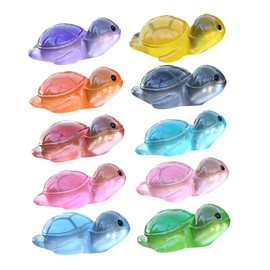 Alipis 10pcs Glow-in-the-dark Turtle Animal Sea Turtle Miniature Figurines Refrigerator Magnet Mini Figures to Hide Cute Fridge Magnets Cartoon Decorations Turtle Minature Figurine Resin
