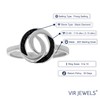 VIR JEWELS 1/10 cttw Black Diamond Ring in .925 Sterling