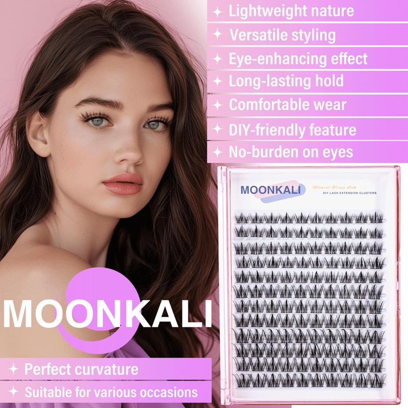 Natural Lash Clusters Wispy Fairy Cluster Eyelash Extensions 10-16MM CC