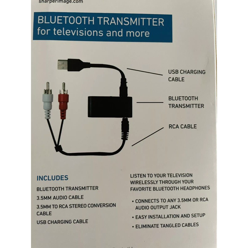 Sharper Image Bluetooth Transmitter For Televisions And More (TSI-BTTV-1000