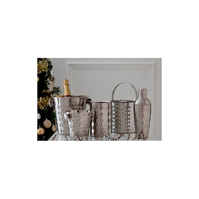 Premier Housewares 507555 Honey Bee Ice Bucket with Handles, Stainless