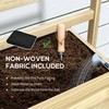 Outsunny Wooden Raised Garden Bed with Trellis, Elevated Planter Box