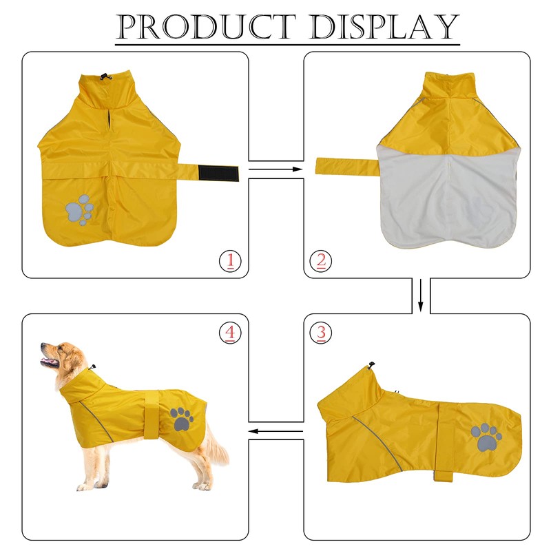 Dog Raincoat Jacket Adjustable Lightweight Geyecete Raincoat cloth Best Gift