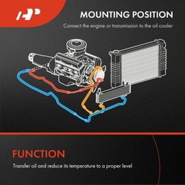 A-Premium Inlet Driver Automatic Transmission Oil Cooler Line Hose Assembly Compatible with Dodge Durango 2002-2003, Dakota 2000-2003, 3.9L 4.7L
