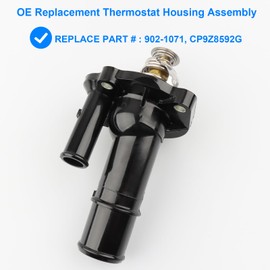 Allmotorparts Engine Coolant Thermostat Housing Assembly, Replace 902-1071 Compatible with Ford - 2012-2018 Ford Focus L4 2.0L, Years 2012 2013 2014 2015 2016 2017 2018