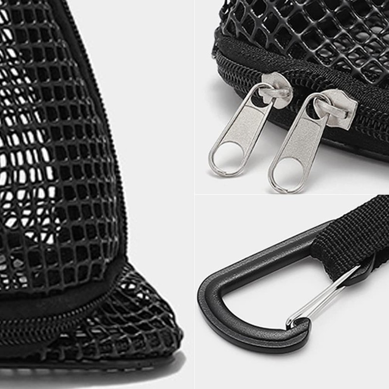 Camping Dry Net, Durable Triangle Hanging Bag with Hook, Camping