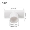 QUARKZMAN PVC Pipe Connector T-shaped Coupling Connection Pipe White 20mm