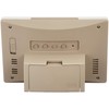 Rhythm Alarm Clock Radio-Controlled Clock Digital Decorative Glass Beige Pearl
