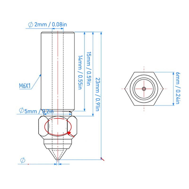 3PCS Hardened Steel Nozzles High Flow Nozzle Kit 3D Printer