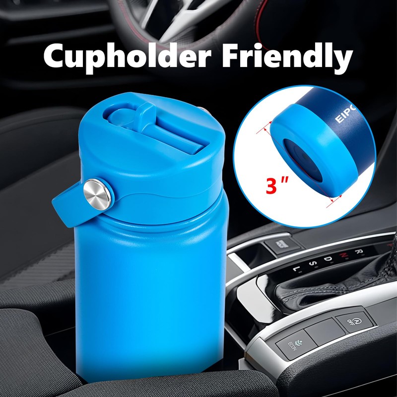 EIPOSAU Insulated Water Bottle with Lid & Boot & Stickers,
