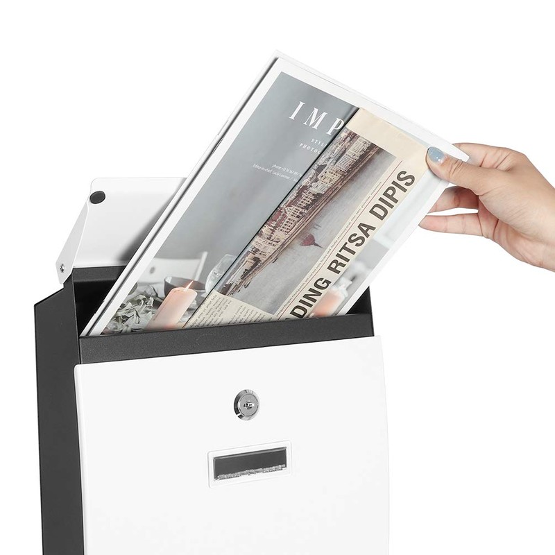 Locking Mailbox Wall Mounted,Security Metal Mailbox Drop Box, Mail Boxes