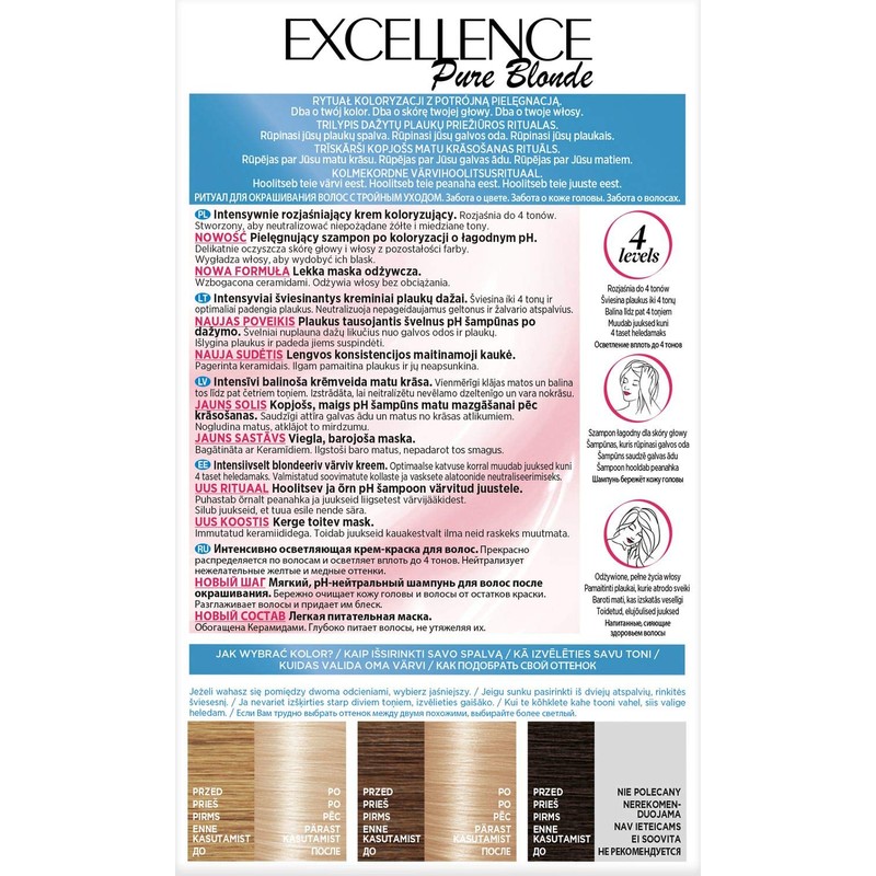 L'oreal Loreal Excellence Creme hair dye 0.1 Super light natural
