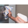 VIKING 449701 Bulk Edgeless Microfiber Cleaning Cloths White and Blue