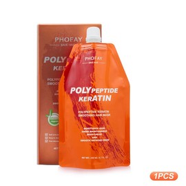 PHOFAY Collagen Keratin Hair Mask Repair Split Ends & Frizz – 4 Proteins + Oils for Shine & Strength | Salon Results in 5 Mins | Sulfate-Free, Cruelty-Free | 1400+ Tested, All Hair Types Haircare Luxury - Polypeptide Keratin: 1-bag(258ml)