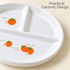 Ceramic Divided Dinner Plate – 3-Section Round Serving Plate for