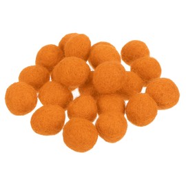 PATIKIL Wool Felt Balls Beads Wool Felting Pom 1.5cm 15mm Orange Red for Home Crafts Handcrafts Project DIY Pack of 20