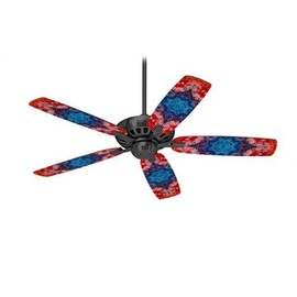 Tie Dye Star 100 - Ceiling Fan Skin Kit fits most 52 inch fans (FAN and BLADES NOT INCLUDED)