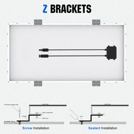 ECO-WORTHY Solar Panel Mount Mount for Solar Panel Mount for RV, Boat, Roof, Wall