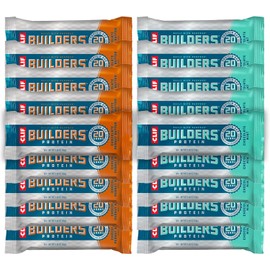 Clif Bar - Builder's Protein Bar Variety Pack, 20g of Protein (Chocolate Mint & Chocolate Peanut Butter) - 18 Count