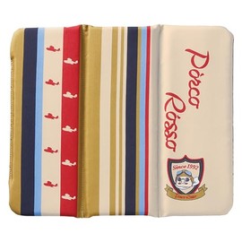 Marushin 1145019700 Folding Zabuton, Ghibli, Red Pig, Striped Polco, Compact, Outing