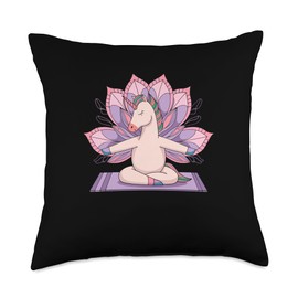 Funny Unicorn Pilates Reformer Workout Throw Pillow