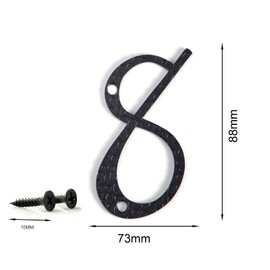 3.5in Mailbox Numbers Stainless Steel House Numbers Address Numbers Door Plaques Address Numbers high 89mm/3.5in(8)