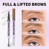 2-in-1 Eyebrow Pen and Eye Brow Clear Gel, 4 Tip