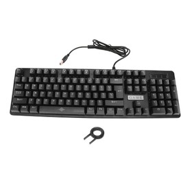 Mechanical Gaming Keyboard Wired RGB Backlit 104 Keys ABS Blue Switch Keyboard for Computer DC 5V