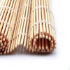 LEEFONE 4 PCS 9.5" x 9.5" Natural Bamboo Sushi Rolling