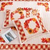 Cmfshape King Size Quilt Set Thanksgiving,Fall Pumpkin Pattern Printed Bedding