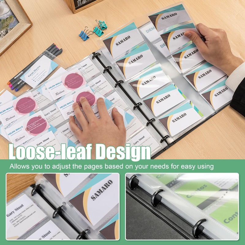 MyLifeUNIT Business Card Book, Name Card Holder Book with 600