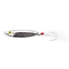 RUN OFF LURES HERRING BUCKTAIL HOOK JIG CHROME (HERRING, 2OZ)
