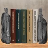 Large Bookends Decorative Resin Collectible - 9.5" Non-Slip Book Divider,