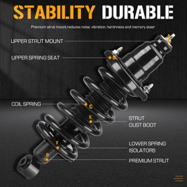 Rear Left and Right Complete Strut Spring Shock Absorber fits for Honda Element 2003-2011, Replace 171101L, 171101R, 2PCS
