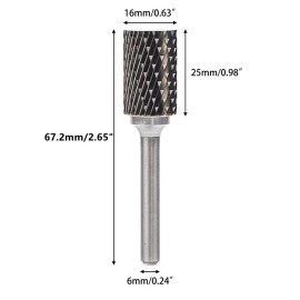 Unbranded Drill Bit Carbide Rotary File Metal Milling Grinding Cutter Tool Part AX1625M06