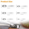Set of 6 Measuring Spoons, Square Dosing Spoon, Stainless Steel