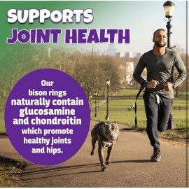 Lively Tails 5/26 TRACHEA DOG CHEWS 100% BISON DOG TREATS, NATURAL GLUCOSAMINE & CHONDROITIN