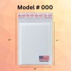 JSELECT 4X8 200 #000 Poly Bubble Mailers White Padded Envelopes