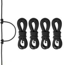 MECCANIXITY 10 Feet Archery D Loop Rope String Nocking Loop Rope Serving Thread Release Material for Compound Archery Bowstring(Black, Pack of 4)