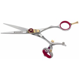 Kissaki Hair Scissors Gokatana 5.5 inches Silver R Double Swivel Hair Cutting Shears Hairdressing Scissors