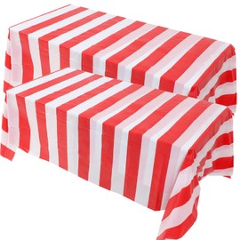 Abaodam Striped Tablecloth Party Favors Birthday Decor Circus Theme Party Cover