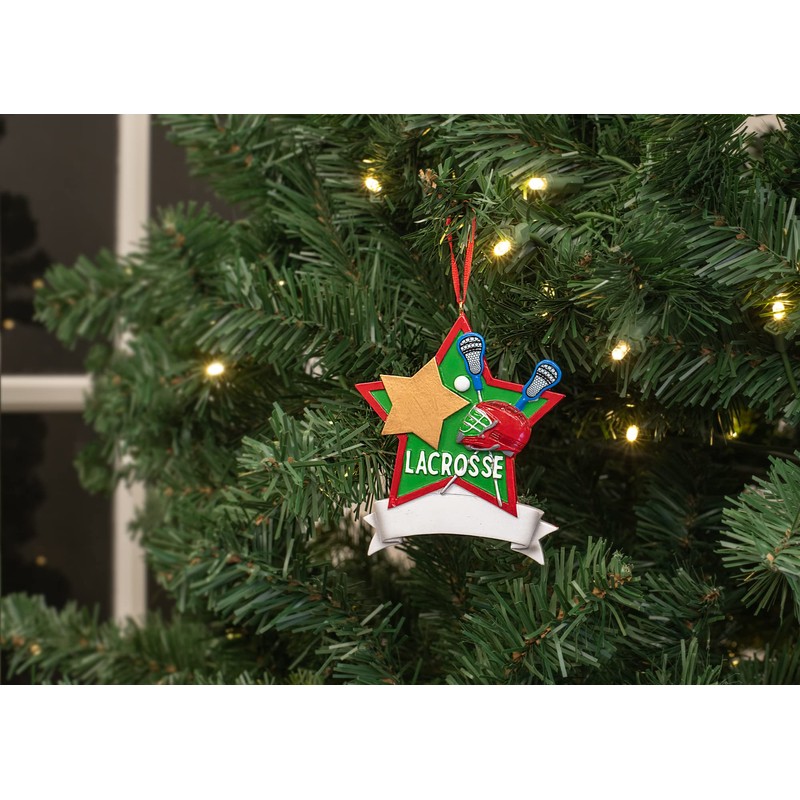 Lacrosse Star Christmas Tree Ornament A2116