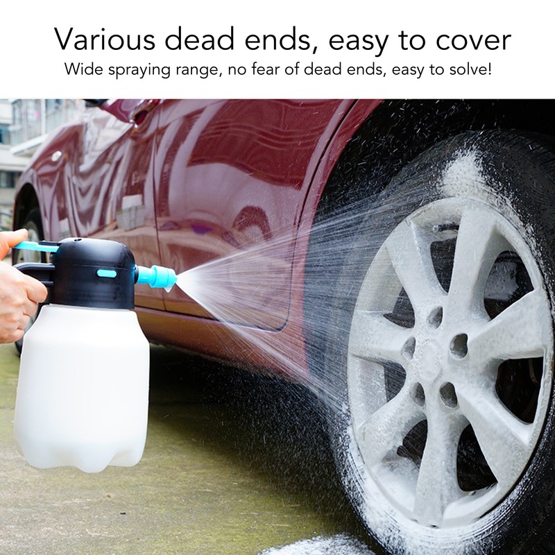 Foam Sprayer 2000mAh 1.8L Cordless Pressurized PP Electric Foam Spray