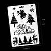 12 Pcs Plastic Painting Stencil,Christmas Themes Santa Claus Snowman Christmas
